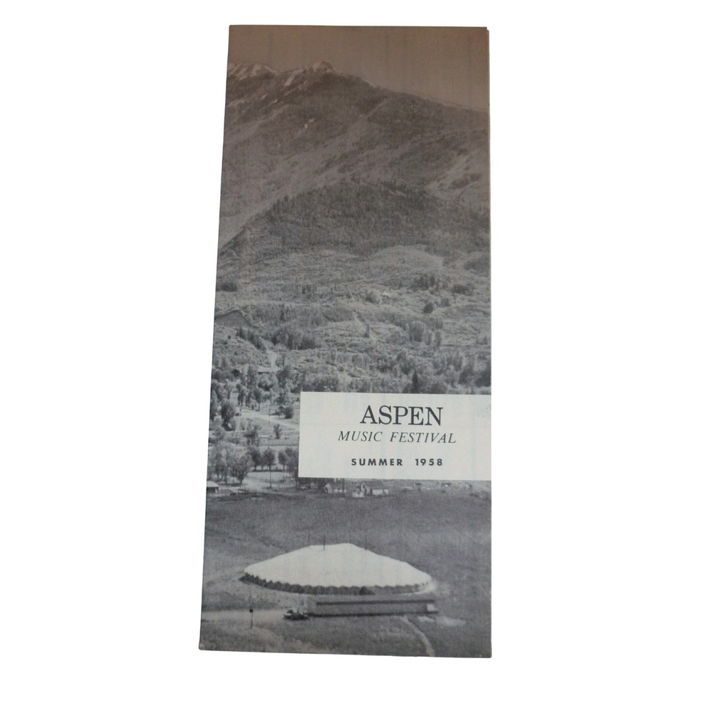 Vintage 1958 Aspen Music Festival Program Summer Schedule Colorado Ephemera